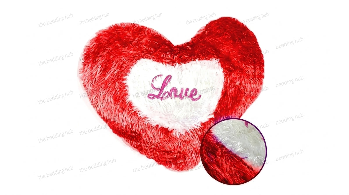 Luxury Romantic Heart Print Cushion Cover 16x16 Inch – Decorative Sofa Cushion Cover
