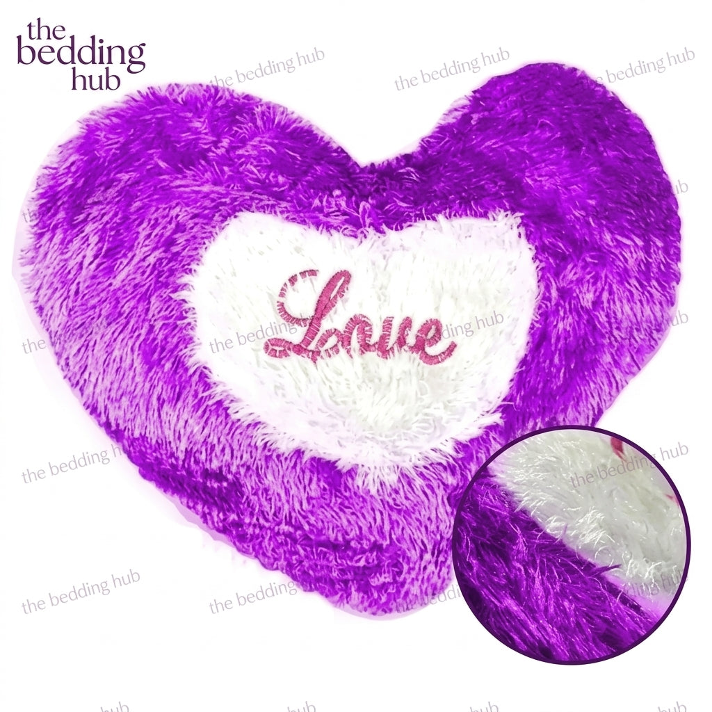 Luxury Romantic Heart Print Cushion Cover 16x16 Inch – Decorative Sofa Cushion Cover