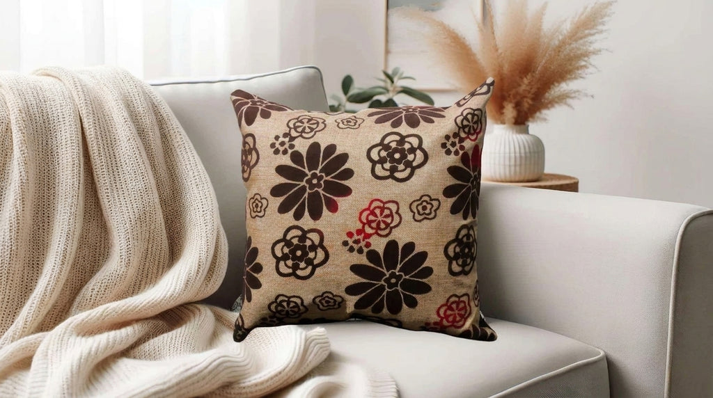 Premium Jacquard Cushion Cover 15x15 Inch – Elegant Decorative Sofa Cushion Cover