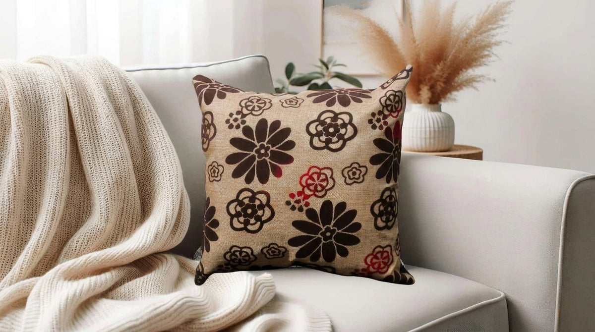 Premium Jacquard Cushion Cover 15x15 Inch – Elegant Decorative Sofa Cushion Cover