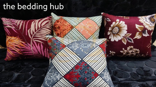 3D Printed Cotton Cushion Cover 15x15 Inch 