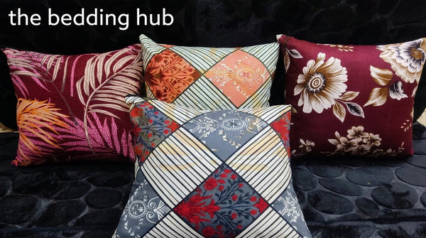 3D Printed Cotton Cushion Cover 15x15 Inch
