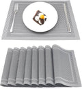 Border Grey PVC Placemats Set Multiple