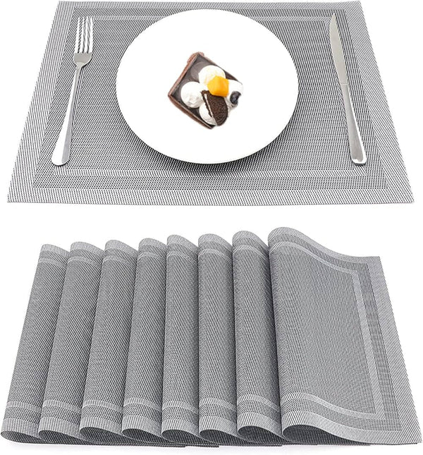 Border Grey PVC Placemats Set Multiple