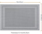Border Grey PVC Placemats Set Multiple