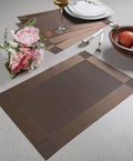 Leaf Brown PVC Placemats Set Multiple