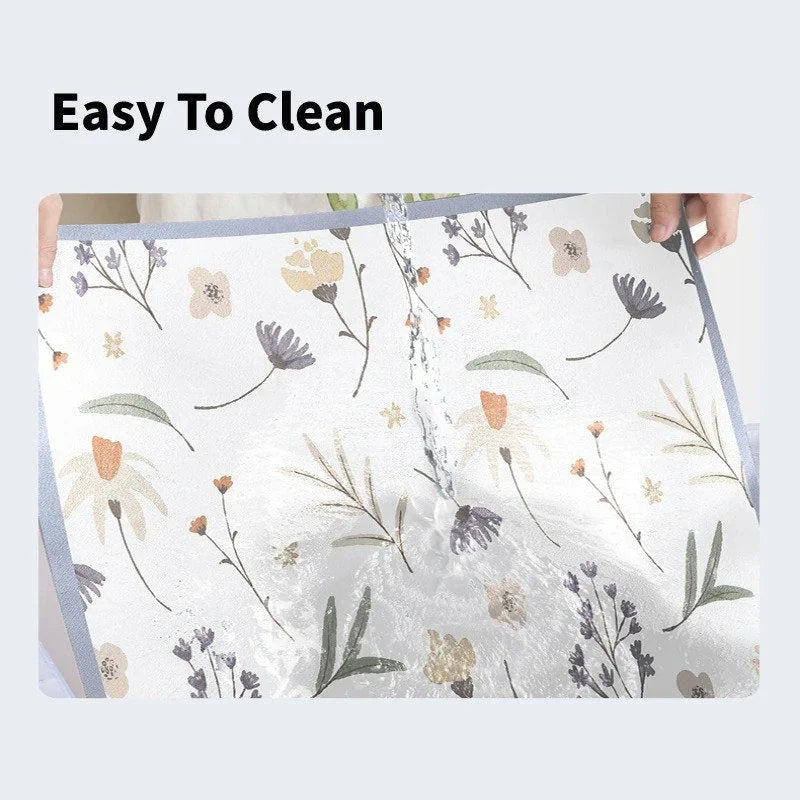 Absorbent Kitchen Dish Drying Counter Mat