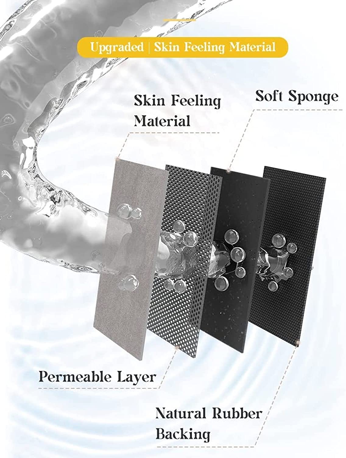 Marble Oval Absorbent Non-Slip Door Mat