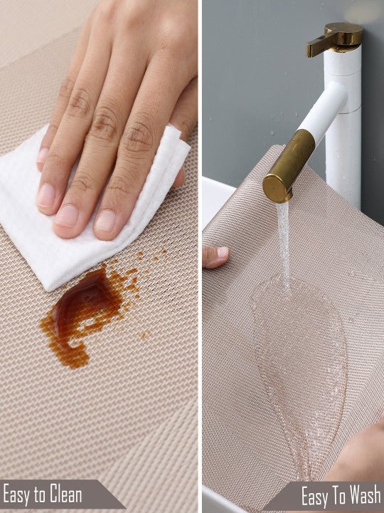 5 Pieces Light PVC Placemats with Table Runner