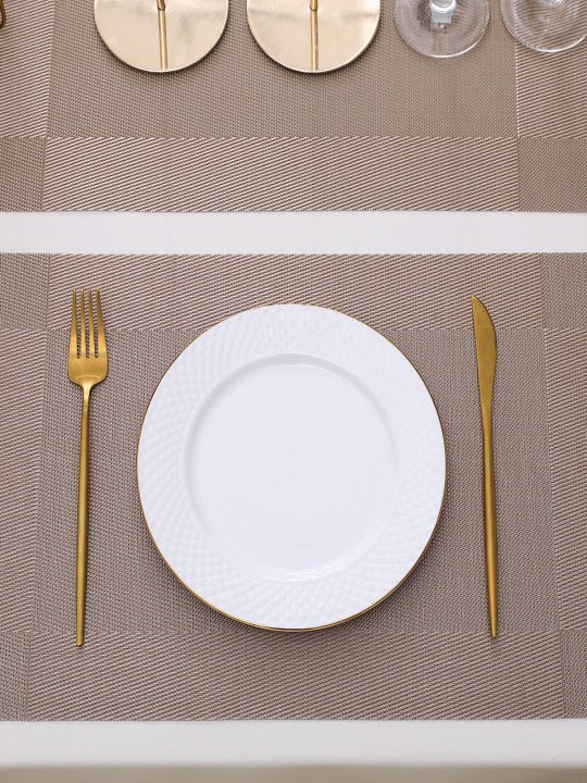 5 Pieces Light PVC Placemats with Table Runner