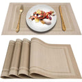 Light Brown PVC Placemats Set Multiple
