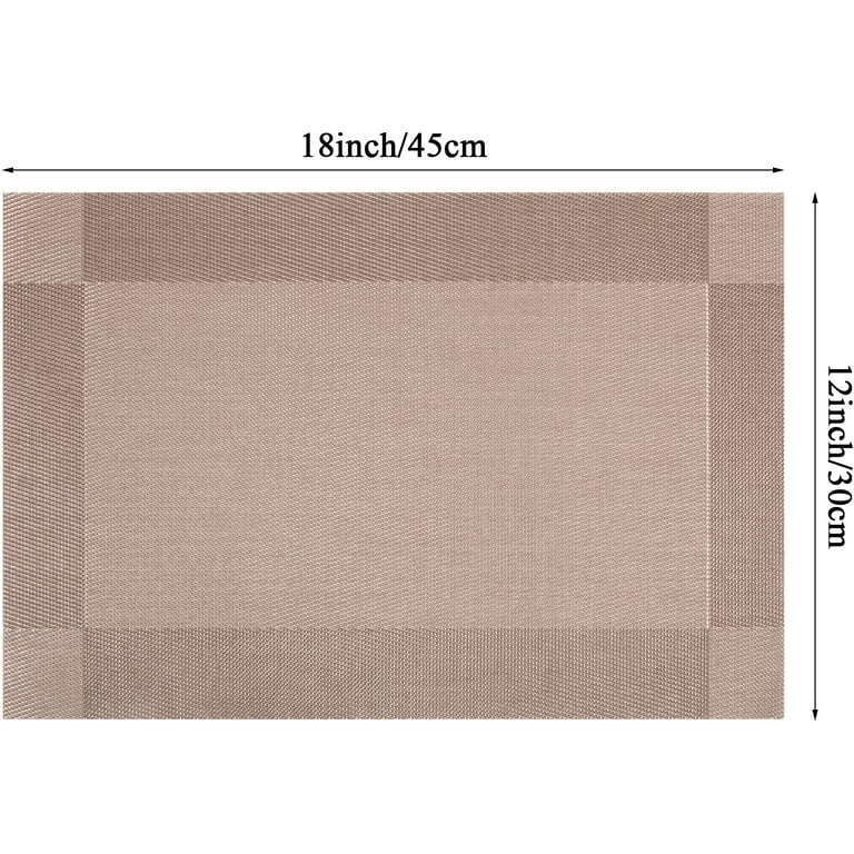 Light Brown PVC Placemats Set Multiple
