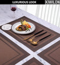 Border Brown PVC Placemats Set Multiple